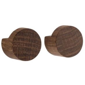 EKTA Living Wood Knot Knage 2 stk. Ø2,8 cm, Røget Eg