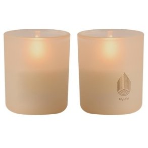 Uyuni Lighting Glaslys LED 2 stk. Ø6xH7 cm, Beige