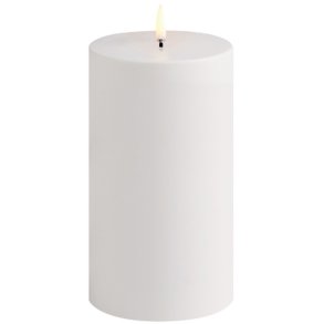 Uyuni Lighting Bloklys Udendørs LED Ø10,1xH17,8 cm, Hvid Plastik