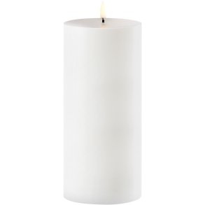 Uyuni Lighting Bloklys Udendørs LED Ø8,4xH20 cm, Hvid Plastik
