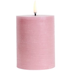 Uyuni Lighting Bloklys LED Ø7,8xH10 cm, Dusty Rose/rustik