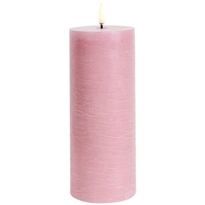 Uyuni Lighting Bloklys LED Ø7,8xH20 cm, Dusty Rose/rustik