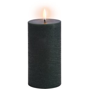 Uyuni Lighting Bloklys LED Ø7,8xH15 cm, Pine Green/rustik