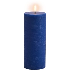 Uyuni Lighting Bloklys LED Ø7,8xH20 cm, Royal Blue/rustik