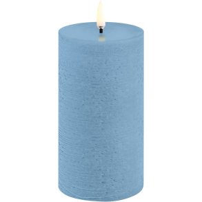 Uyuni Lighting Bloklys LED Ø7,8xH15 cm, Sky Blue/rustik
