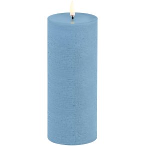 Uyuni Lighting Bloklys LED Ø7,8xH20 cm, Sky Blue/rustik