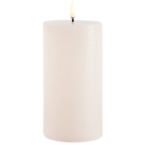 Uyuni Lighting Bloklys LED Ø7,8xH15 cm, Vanilla/rustik