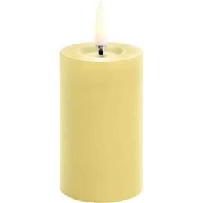 Uyuni Lighting Bloklys m. Smelteeffekt LED Ø5xH7,5 cm, Wheat Yellow