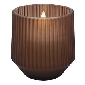 Uyuni Lighting Duftglaslys LED Ø8,5xH9,5 cm, Awaken Brown