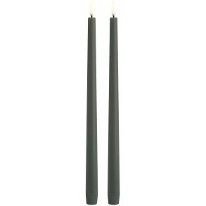 Uyuni Lighting Kronelys LED 2 stk. Ø2,3xH32 cm, Olive Green