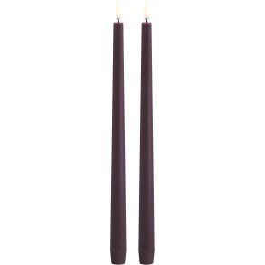 Uyuni Lighting Kronelys LED 2 stk. Ø2,3xH32 cm, Plum