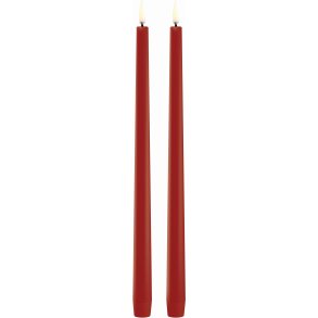 Uyuni Lighting Kronelys LED 2 stk. Ø2,3xH32 cm, Rød