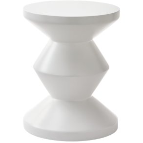 POLSPOTTEN Zig Zag Udendørs Sidebord H46 cm, Mat Hvid