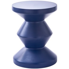 POLSPOTTEN Zig Zag Udendørs Sidebord H46 cm, Mat Mørkeblå