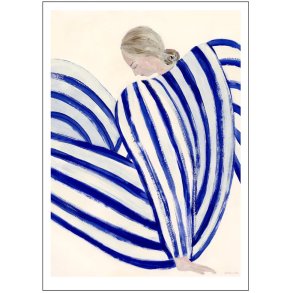 Poster & Frame The Poster Club x Sofia Lind Plakat Blue Stripe At Concorde 30x40 cm