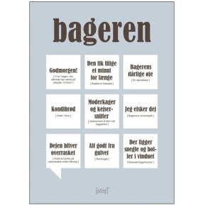 Dialægt Bageren Plakat A3