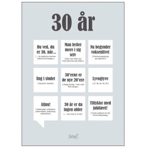 Dialægt 30 år Plakat A3
