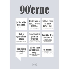 Dialægt 90'er Plakat A3