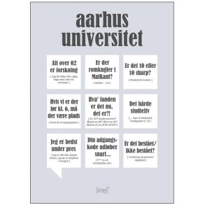 Dialægt Aarhus Universitet Plakat 70x100 cm