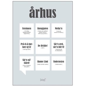 Dialægt Århus Plakat A3
