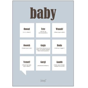 Dialægt Baby Boy Plakat 70x100 cm