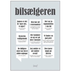 Dialægt Bilsælgeren Plakat A3