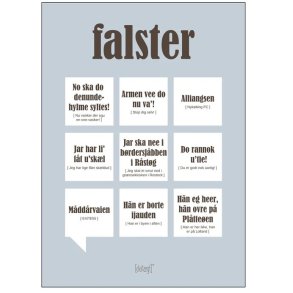 Dialægt Plakat Falster A3