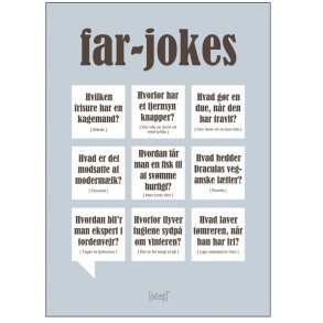 Dialægt Far-jokes Plakat 70x100 cm