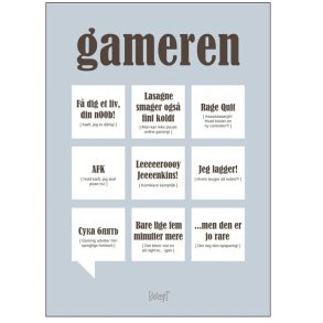 Dialægt Gameren Plakat 50x70 cm