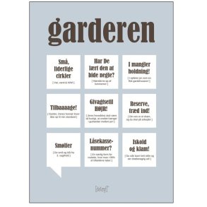 Dialægt Garderen Plakat A3