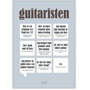 Dialægt Guitaristen Plakat A3