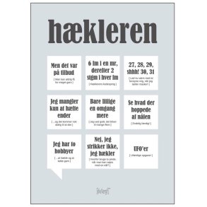 Dialægt Hækleren Plakat 50x70 cm