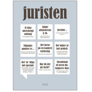 Dialægt Juristen Plakat 50x70 cm