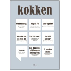Dialægt Plakat Kokken 50x70 cm