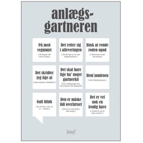 Dialægt Anlægsgartneren Plakat 70x100 cm