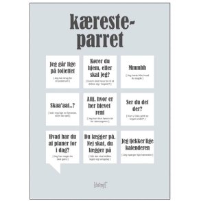 Dialægt Kæresteparret Plakat A3