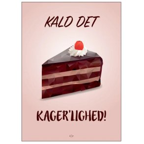 Citatplakat Kager'lighed A3, Lyserød