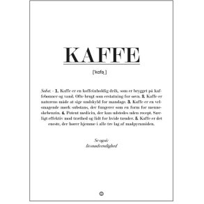 Citatplakat Kaffe Definition A3