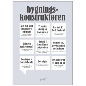 Dialægt Bygningskonstruktøren Plakat A3