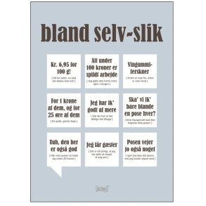 Dialægt Bland Selv-slik Plakat A3