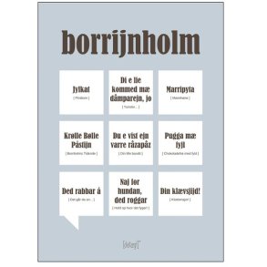 Dialægt Bornholm Plakat A3