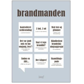 Dialægt Brandmanden Plakat A3