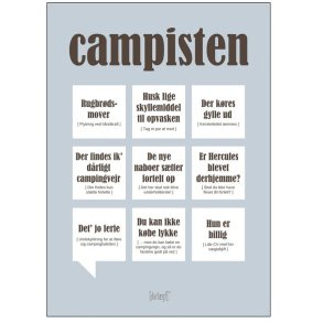 Dialægt Campisten Plakat 50x70 cm