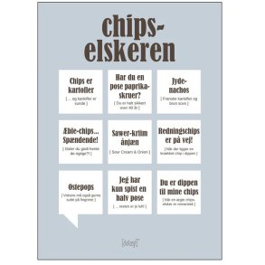Dialægt Chipselskeren Plakat A3