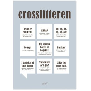 Dialægt Crossfitteren Plakat 50x70 cm