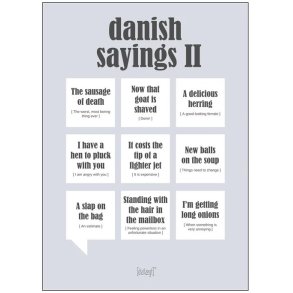 Dialægt Danish Sayings II Plakat 50x70 cm