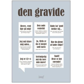 Dialægt Den Gravide Plakat A3