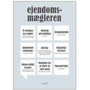Dialægt Plakat Ejendomsmægleren 70x100 cm