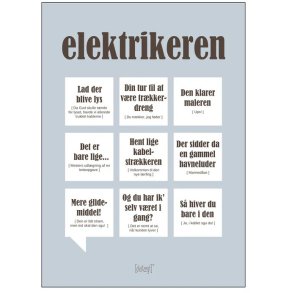 Dialægt Plakat Elektrikeren A3