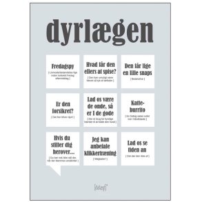 Dialægt Dyrlægen Plakat A3